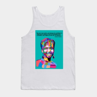 Abstract Aretha Franklin and her best quotes in WPAP Tank Top